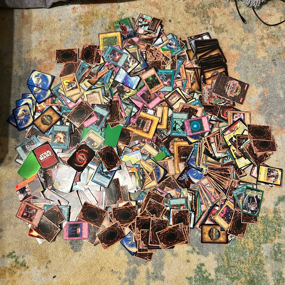 Mixed Card Collection Lot 1790g 1000+ Cards Yu-Gi-Oh Duel Masters WoW Naruto
